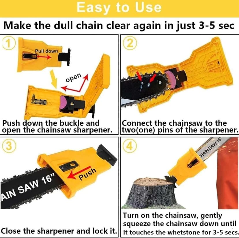 Chainsaw Sharpener, Portable Chainsaw Sharpener Kit for 12''-22'' Saws, Universal Chainsaw Sharpener,Chain Saw Sharpener Tool.