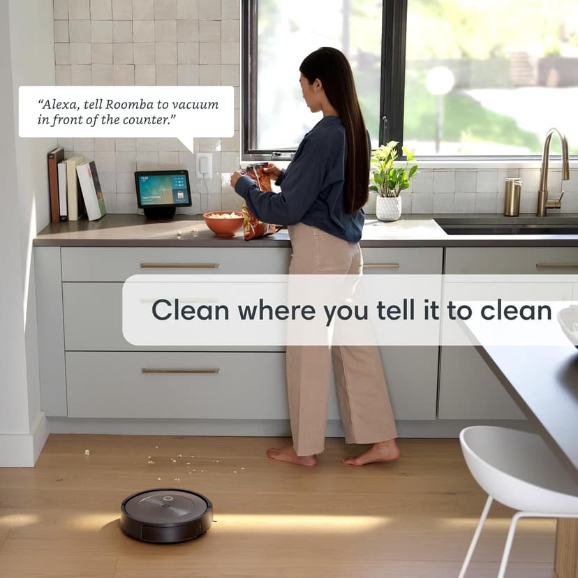 iRobot Roomba j9+ Self-Emptying Robot Vacuum – Powerful Suction, Identifies and Avoids Obstacles Like pet Waste, Self-Empties for 60 Days, Best for Homes with Pets, Smart Mapping, Works with Alexa​