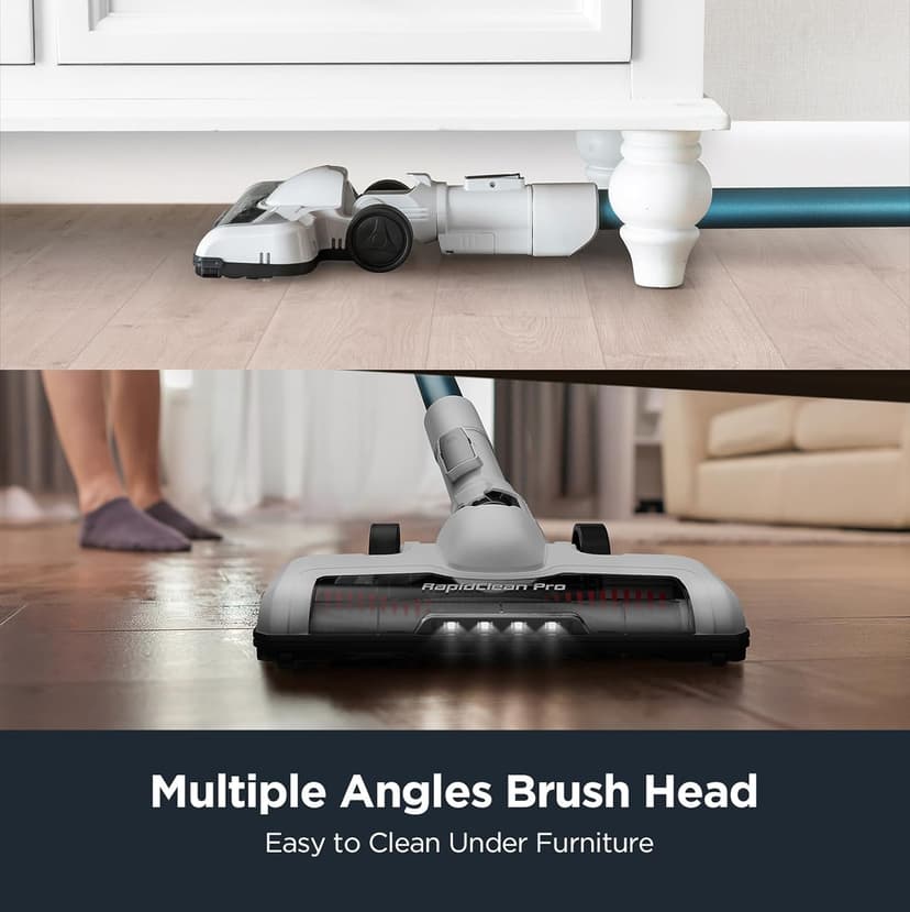 Eureka RapidClean Pro Cordless Vacuum Cleaner, Vacuum Cleaner for Home Rechargeable, Lightweight Stick Vacuum for Hardwood and Pet Hair, Blue, NEC280TL
