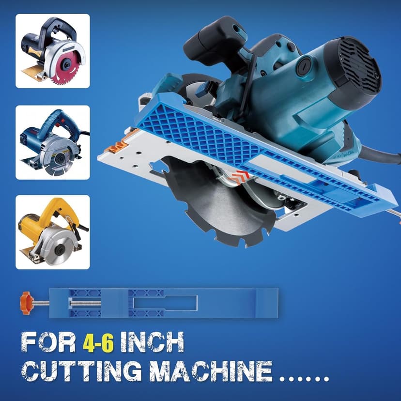 Adjustable Cutting Machine Base Guide,Circular Saw Guide Rail,Electric Circular Saw Milling Positioning Clamp,Precision Wood Cutting Guide for Precision Cut and Milling Tasks