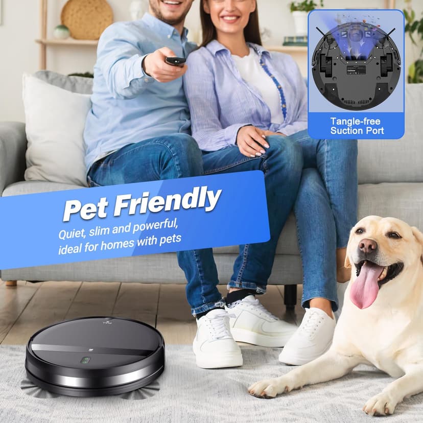 Robot Vacuum and Mop Combo, App/Alexa Control, Smart Robot Vacuum Cleaner, Ultra-Thin, Automatic Recharge Robotic Vacuum Cleaner for Pet Hair/Carpet/Hard Floor