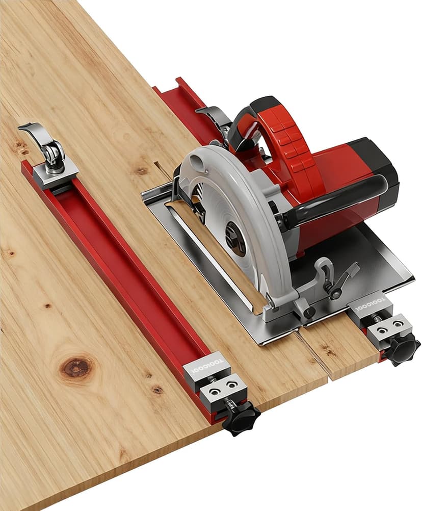 TOOLCOOL Circular Saw Guide Attachment Aluminum Alloy Adjustable Cutting Guide Rail For Circular Saw Trimming Narrow Strips