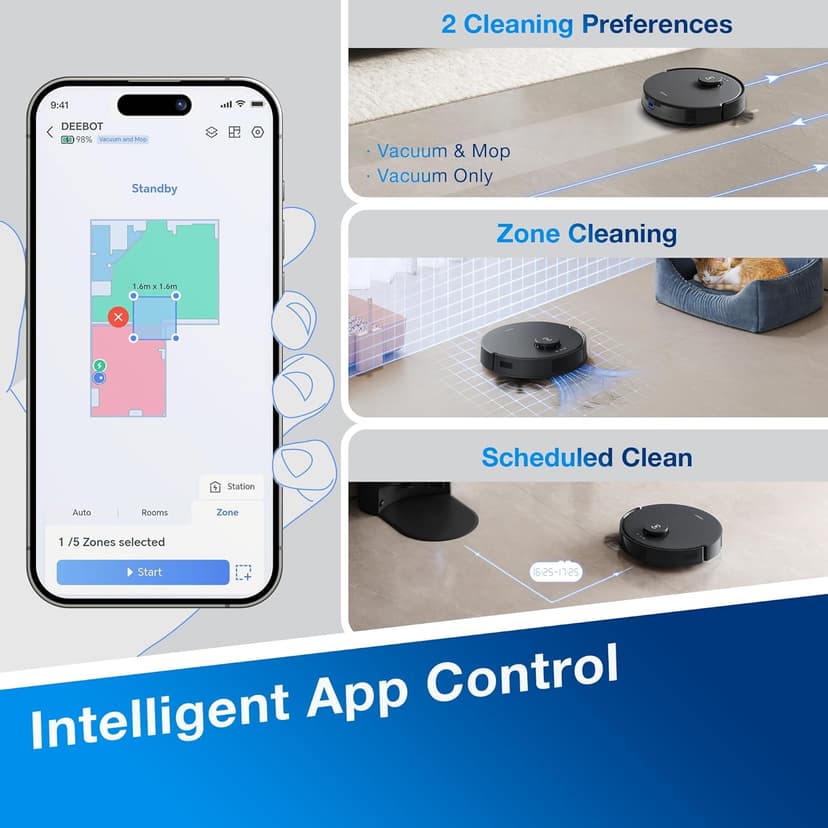 ECOVACS DEEBOT N20 Plus Robot Vacuum and Mop,with Bagless Self Emptying Station,8000Pa Powerful Suction,Anti-Tangle Technology,45-Day Capacity,300 Minutes Runtime,Perfect for Pet Hair