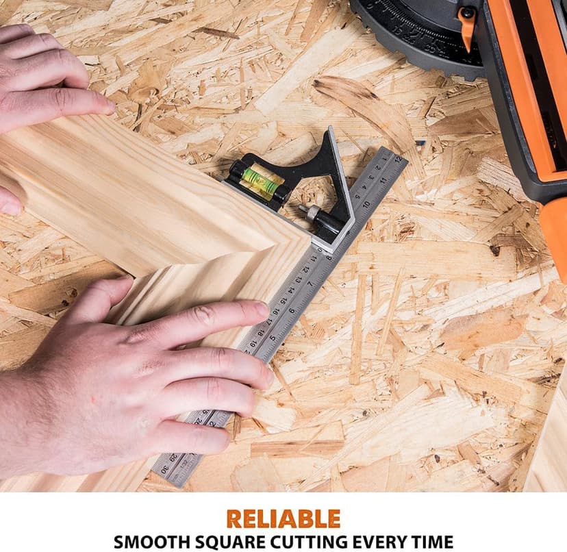 Evolution Power Tools R185SMS+ Sliding Miter Saw with Multi-Material Cutting, 45 Degree Bevel, 50 Degree Miter, 210 mm Slide, Blade Included Cuts Wood Plastic Metal & More, 7-1/4"