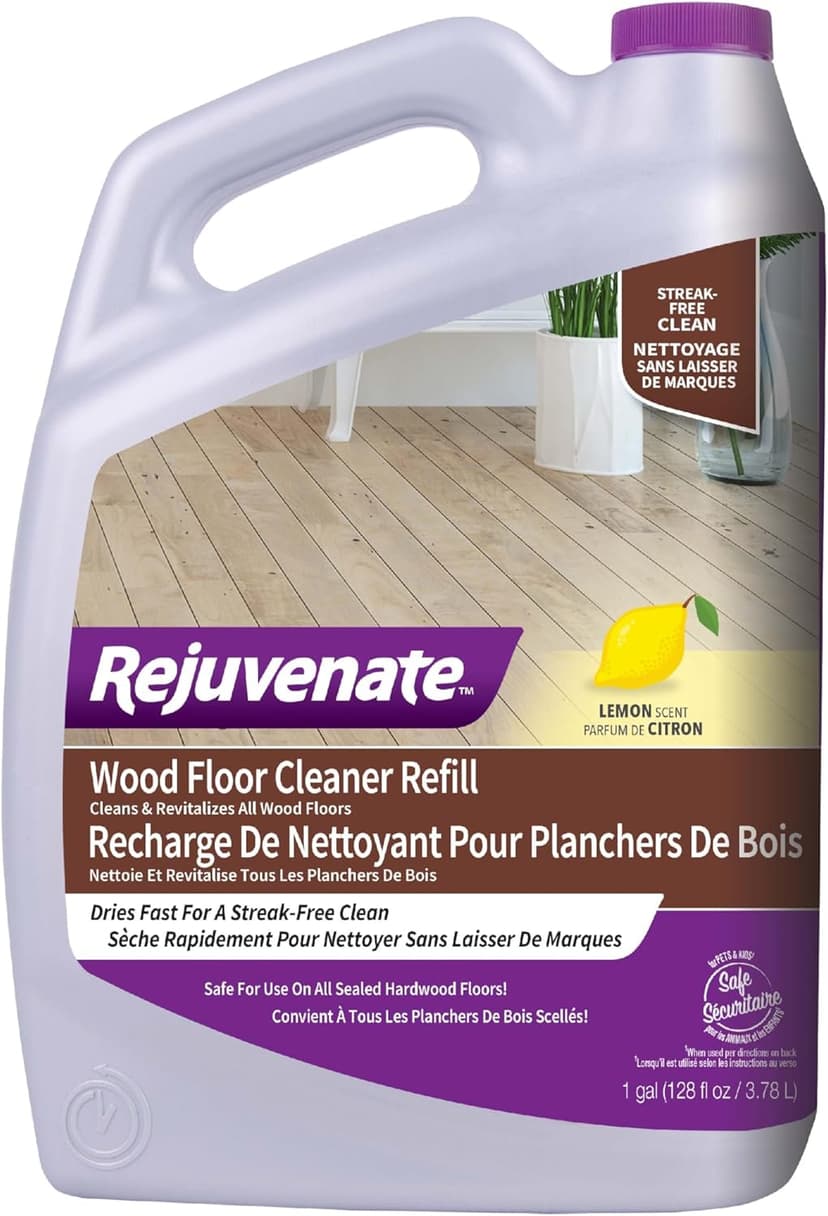 Rejuvenate High-Performance Professional Hardwood Floor Cleaner Streak-Free Formula Eliminates The Toughest Dirt and Grime with Little Effort 128oz