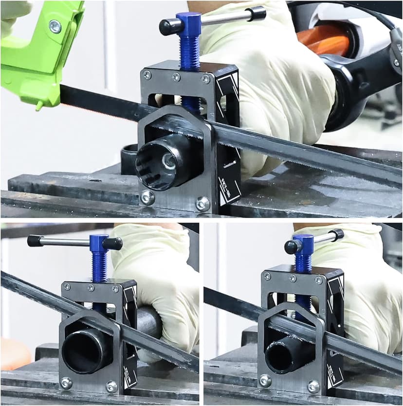 Bike Saw Guide for Road Mountain Bike Fork Steerer, Seat Post, Bicycle Handlebar, Adjustable Cut Saw Guide for Cutting