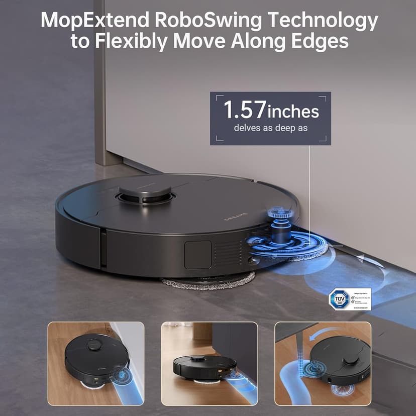 dreame X30 Ultra Robot Vacuum and Mop Combo, Extendable & Liftable Mop, 75Days Self-Emptying Robot Vacuum, 260Mins Runtime, 8,300 Pa Suction, 140°F Self-Cleaning & Auto-Drying Mops