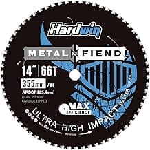 14-Inch Metal Cutting Saw Blade – No Heat, Low Sparks, 66-Tooth Cermet Carbide Tipped, Fits Evolution S14CPS/S15CPS/S355CPS – Thin Kerf for Steel, Angle Iron, Threaded Rod, 1-Inch Arbor