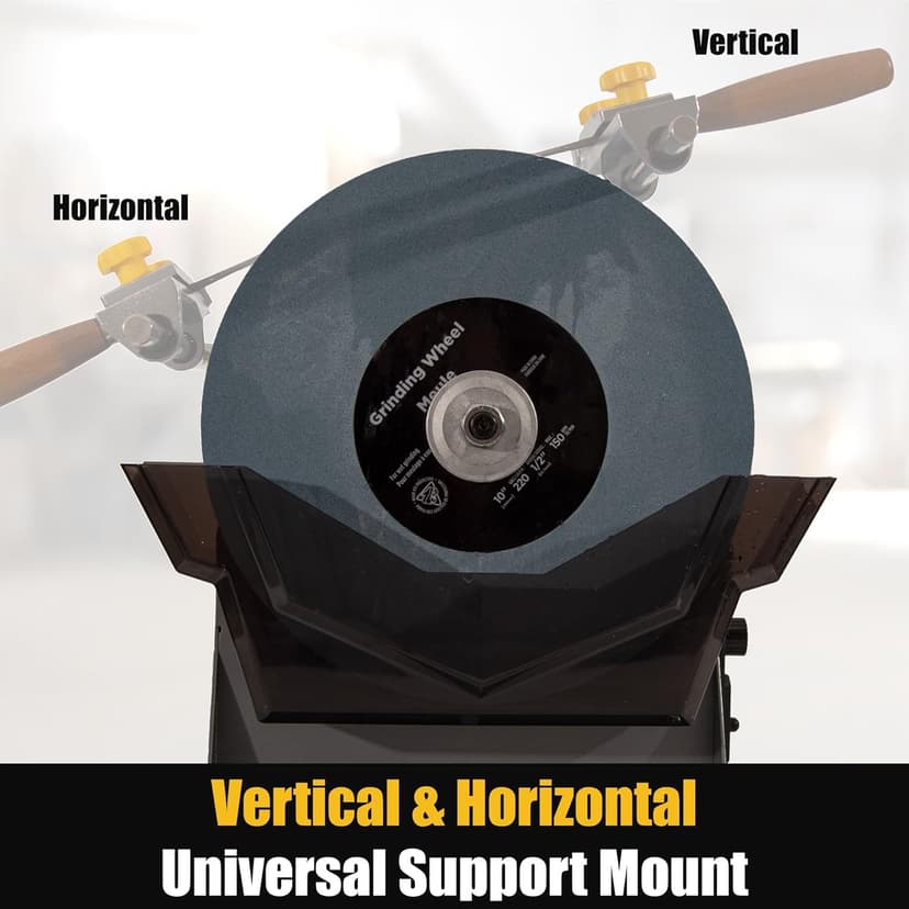 10 Inch Variable Speed Wet Sharpening System, 90-160RPM Wet Bench Grinder, Two Direction Water Cooled Wet/Dry Sharpening System for knife, Chisel, Scissor, Woodworking Tools