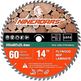 14 Inch 60-Teeth Circular Saw Blade for Cutting Wood, Plastic Laminate and Composite Materials Wood Cutting Disc