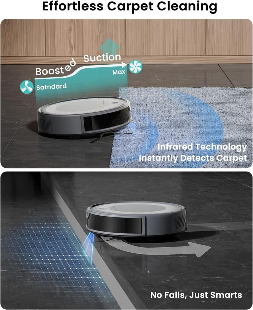 Lefant M310 Ultra Robot Vacuum and Mop, 6000Pa Suction-Slim Robotic Cleaner with ToF LiDAR Navigation, Accurate Obstacle Avoidance, WiFi/App/Alexa Control, 170min Runtime, for Pet Hair and Home