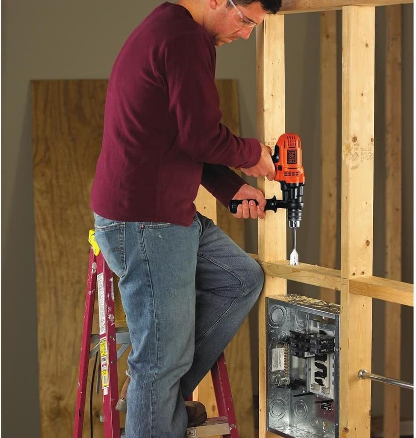 BLACK+DECKER 7.0 Amp 1/2 in. Electric Drill/Driver Kit (DR560) , Orange