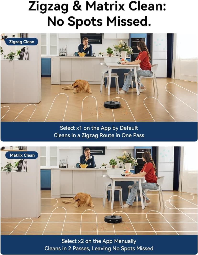 Proscenic Q8 Max Robot Vacuum and Mop with Self Emptying for 60 Days, 5,000 Pa Suction, LiDAR Navigation with Home Mapping, 200 Min Run, Auto Self-Charging, WiFi APP Control for Floor