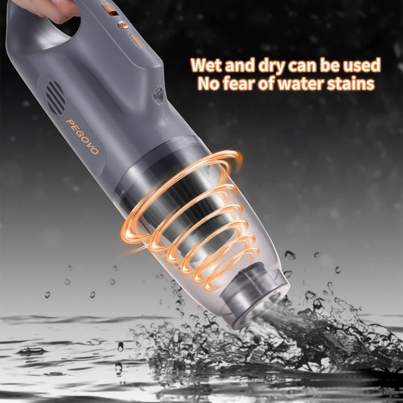 Handheld Vacuum Cordless Car Vacuum Portable, Cordless Handheld Vacuum Cleaner with Fast Charging Long Runtime Attachments Washable Filter,10KPA High Power Hand Vacuum for Car Home Office, Pet Hair