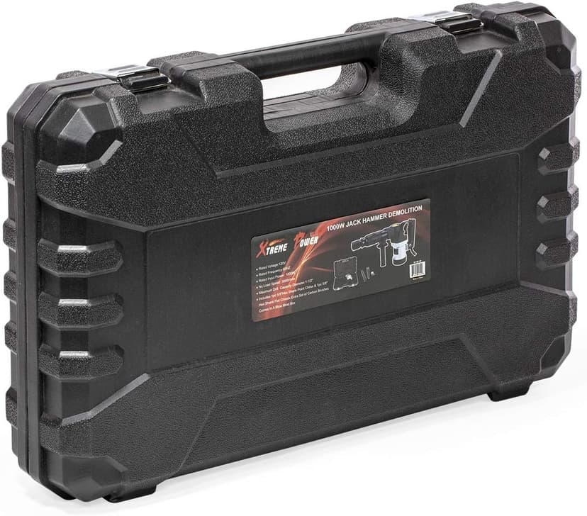 XtremepowerUS 3000BPM Demolition Chipping Jack Hammer w/Chisel Bit & Case Electric 1000W Demolition Construction Concrete Breaker Punch Drill Chipping Hammer