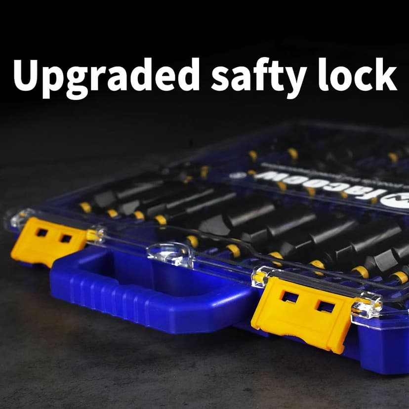 55PCS Impact Nut Driver Set, Magenetic Nut Driver Set for Impact Drills and Premium Deep Drivers, Wing Nut Setters, 1/4'' Quick Change, Bit Extention, S2 Steel Bits, Pivoting Nut Setter