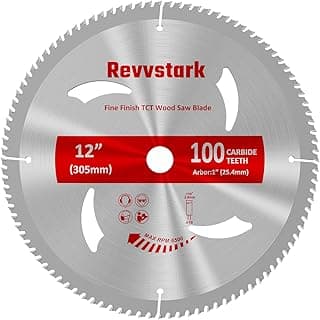 12 Inch 100 Tooth, Carbide Tipped Teeth, TCT Saw Blades for Cutting Various Wood, Plastic and Composite Materials with 1-Inch Arbor