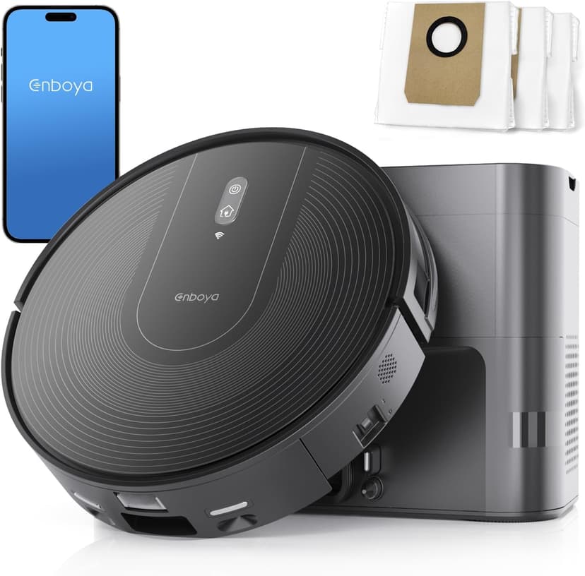 Robot Vacuum Cleaner with Self-Emptying Base – 9000Pa Suction, 85 Days of Dust Storage, Wi-Fi/App/Alexa Control – Ideal for Pet Hair, Hard Floors, and Low Carpets