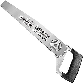 13-Inch Heavy Duty Pipe Saw - Adjustable Angle Hand Saw for PVC, ABS, Wood, Drywall & Plastic - Compact Design for Tight Spaces, Gardening, Trimming & General Purpose Cutting
