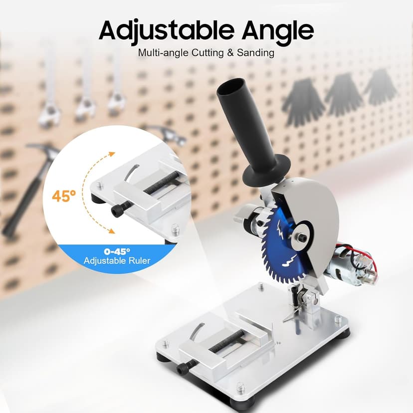 Mini Chop Saw, 96W Portable Adjustable Angle and Height Metal Chop Saw with Abrasive Cutting and Multifunctional Mode, for Soft Metal, Stainless Steel Sheet, Iron Sheet, Wood