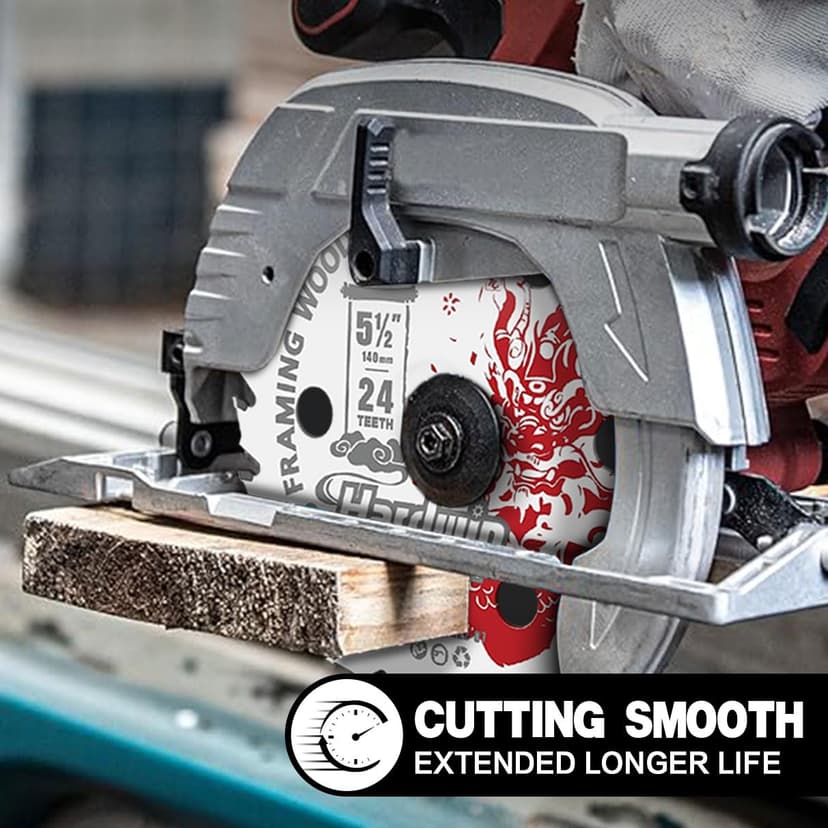 6''24 Teeth Circular Saw Blade for Wood Cutting - 2-Piece Set, Ideal for Plywood, Hardwood, OSB, and More