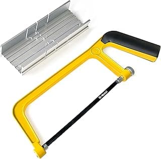 6-inch Mini Hacksaw and Miter Block Set - 150 mm Cutting Hand Saw with Bi-metal Blade