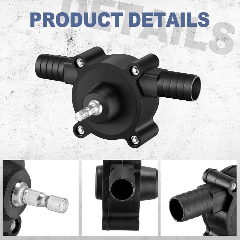 6 Pack Electric Drill Pump Portable Water Transfer Pump, Hand Drill Pump Self-priming Transfer Pump for Water Oil Gasoline Fuel