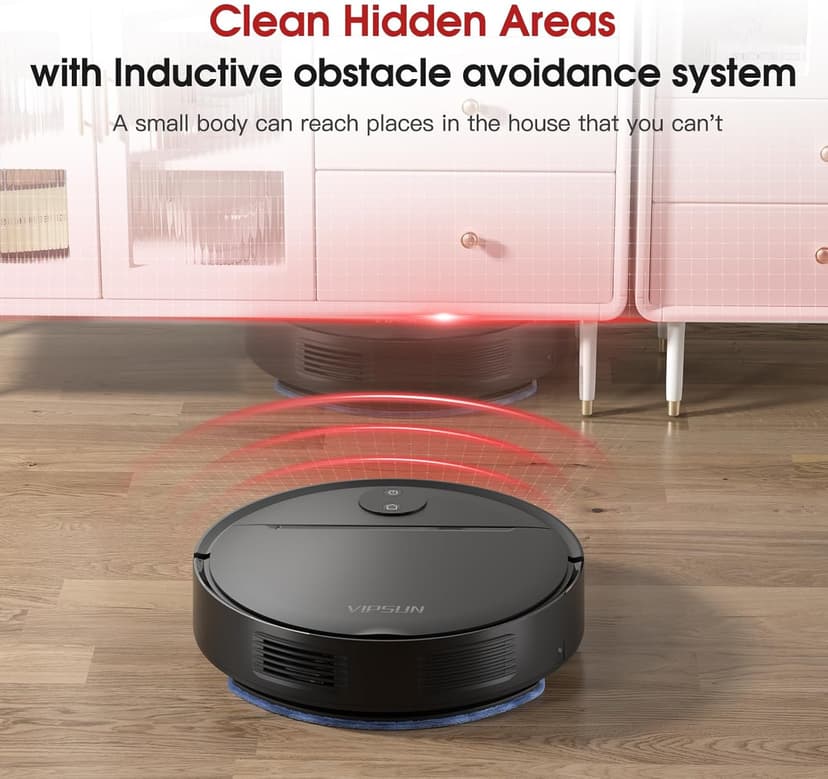 Robot Vacuum and Mop Combo with 4000Pa Suction, APP/Voice/Remote Control, Robotic Vacuums with Personalized Adjustment Setting, Self-Charging, Obstacle Avoidance, Smart Home Robot Aspiradora