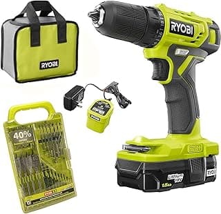 RYOBI 18V ONE+ 3/8 in. Drill Driver Kit Bundle Set with BONUS Bits, and Tool Bag