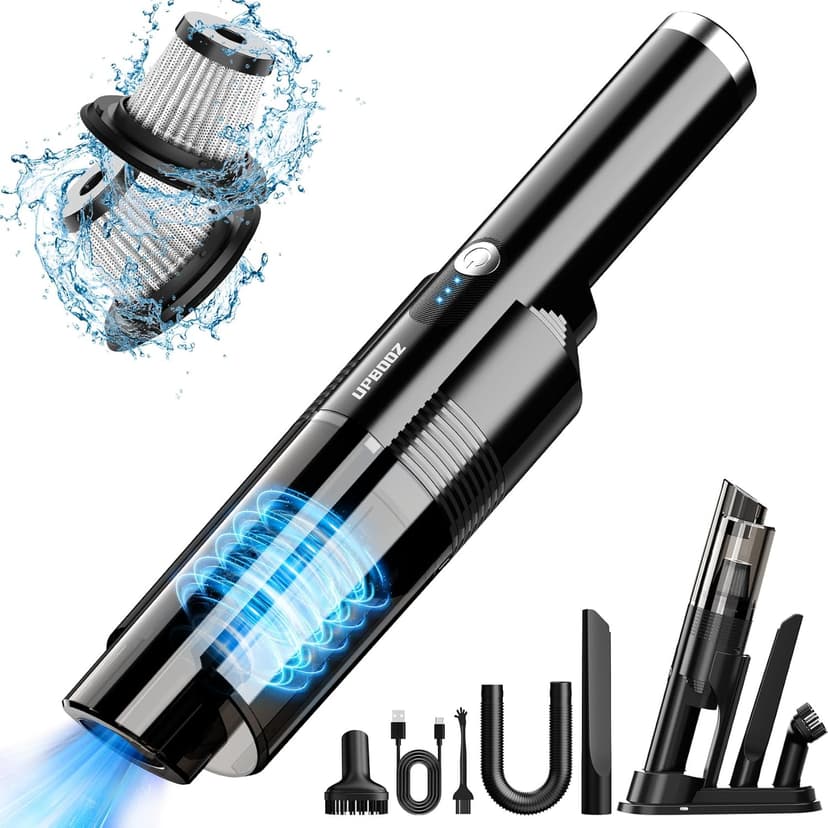 Handheld Vacuum Cordless, Portable Car Vacuum with 2-Speed, 10KPA Powerful Suction Vacuum Cleaner with Charging Dock, Lightweight 4-in-1 Mini Hand Held Vacuum for Car Home Pet Office and Pet Hair 115B