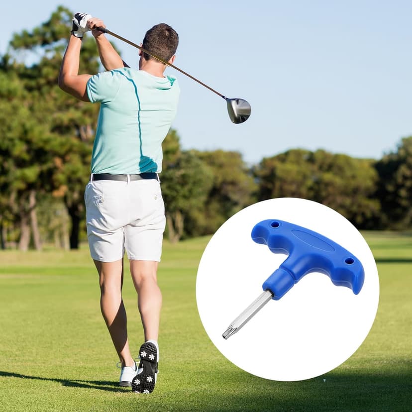 Golf Club Wrenches Tools Golf Torque Wrench Golf Head Adjustment Tool Stainless Steel Golf Club Driver Torque Tool with Plastic Handle, T20, Blue