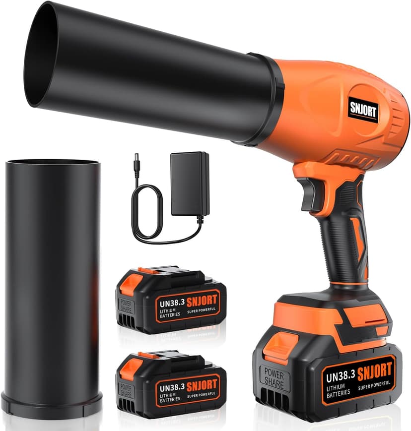 Leaf Blower Cordless with Battery and Charger, 500,000 RPM, Extended Nozzle, Lightweight Handheld Design, Turbo Jet Blower for Patio Cleaning,car Blowing Water, Lawn Care, Blowing Leaves and Dust