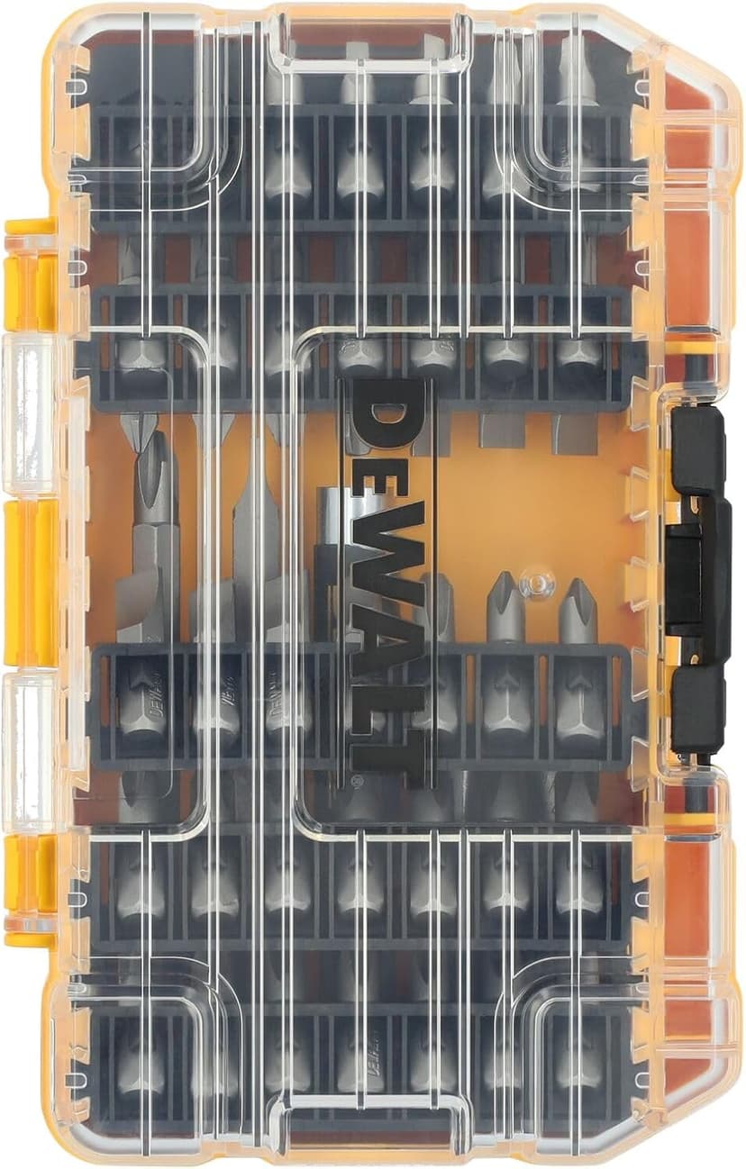 DEWALT Screwdriver Bit Set with Tough Case, 45-Piece (DW2166), Grey/Silver Screwdriving Set with Tough Case