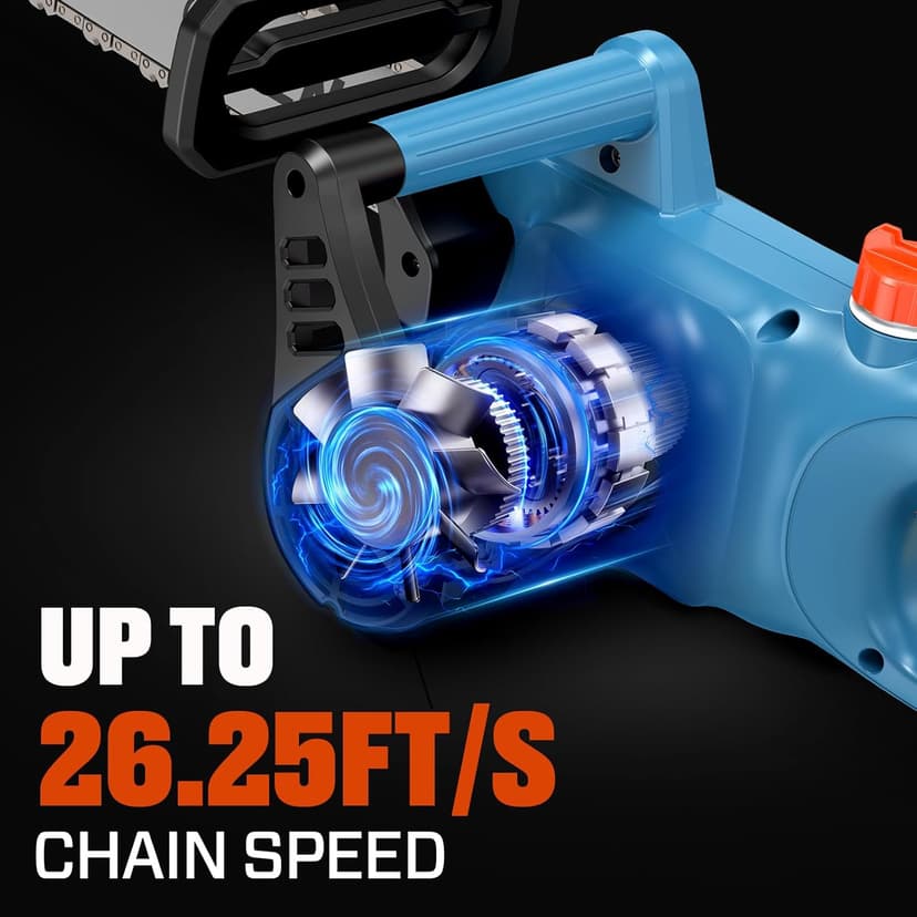 SENIX Electric Chainsaw, 14" Corded Chainsaw,10 Amp Chain Saw for Wood Cutting, Tree Trimming, Garden Tool for Pruning, Branch Cutting, Yard, Fathers Day Gift for Men,Gardener, CSE10-L