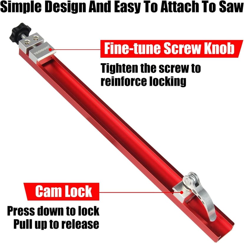 TOOLCOOL Circular Saw Guide Attachment Aluminum Alloy Adjustable Cutting Guide Rail For Circular Saw Trimming Narrow Strips