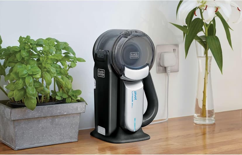 BLACK+DECKER dustbuster PIVOT VAC Cordless Handheld Vacuum, Home and Car Vacuum with Crevice Tool and Pivot Nozzle (BDH2000PL)