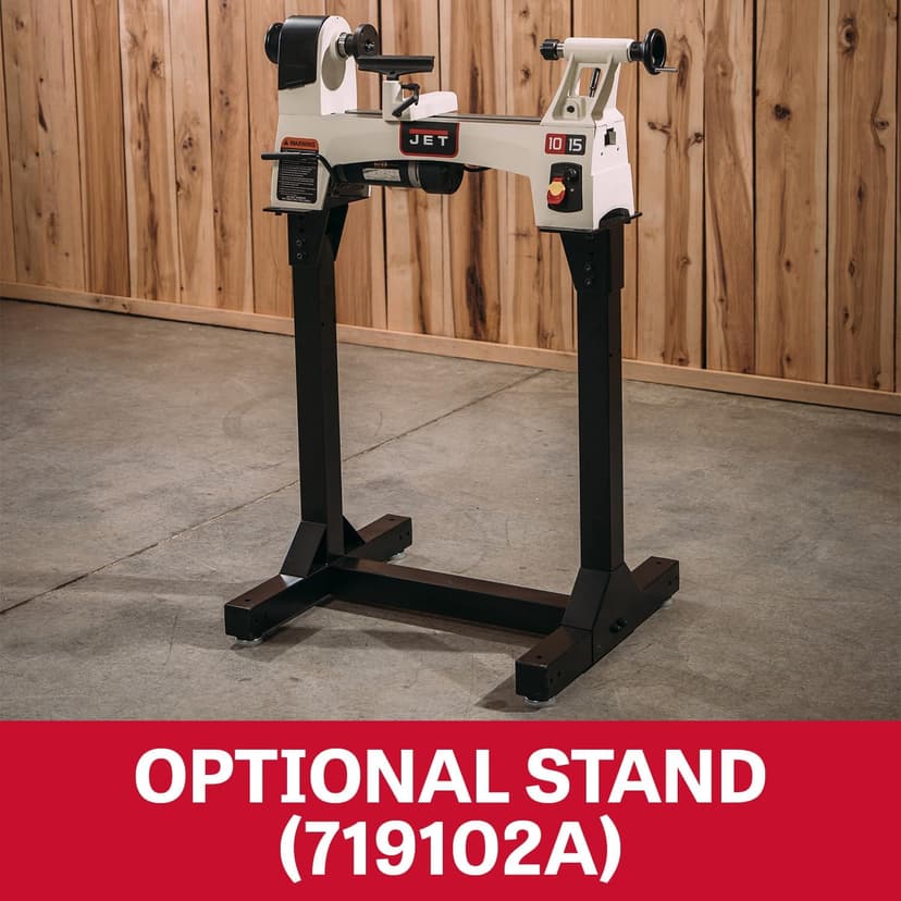 JET 10" x 15" Variable-Speed Woodworking Lathe, 1/2 HP, 115V 1Ph (Model JWL-1015VS)