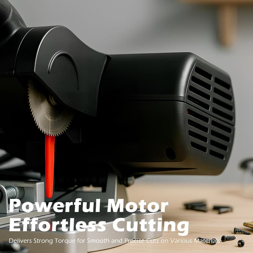 Mini Miter Saw Electric Power Table Saw Benchtop Cut-Off Chop Saw, DIY Cutting Tools for Crafts Miniatures Metal Wood Cutter, Cuts 1/2"Max Tall Max 45 Degree