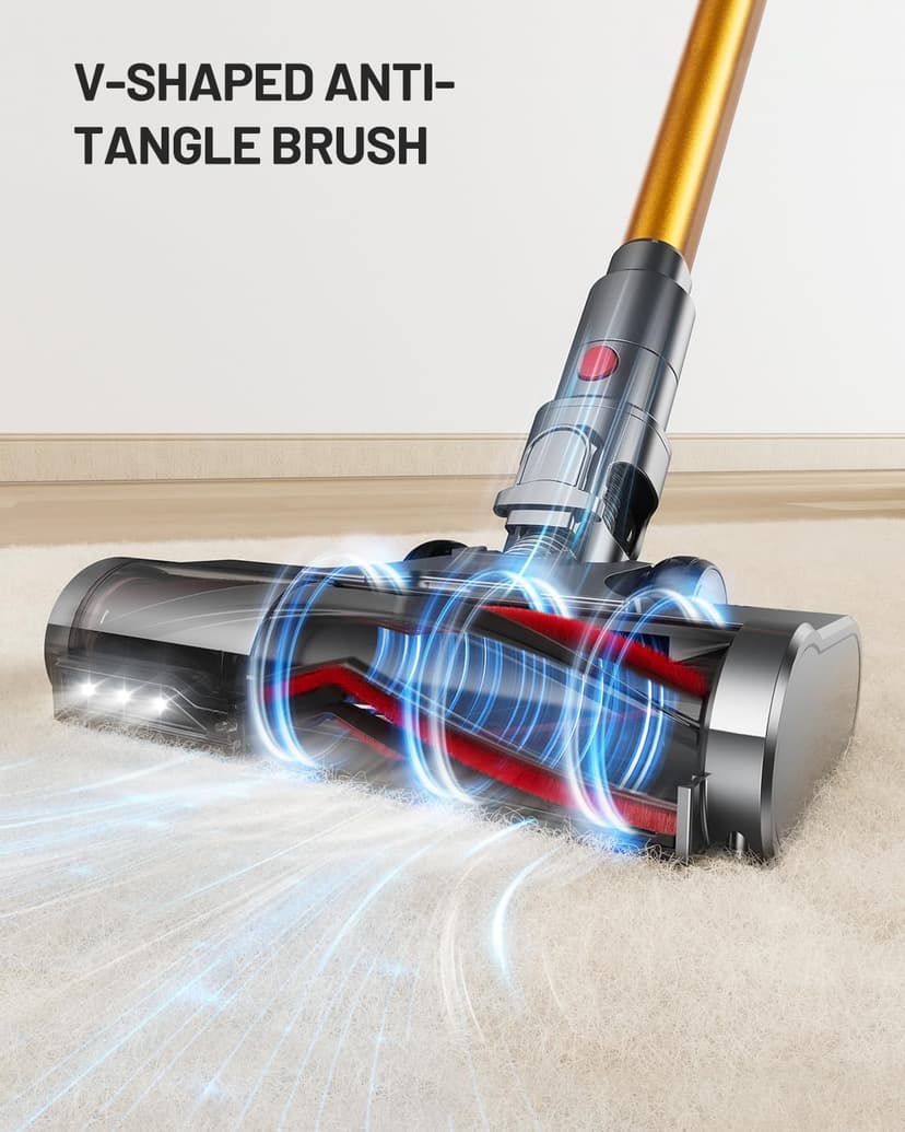 Cordless Vacuum Cleaner, 550W/45KPA Self-Standing Vacuum Cleaners for Home, Max 60Mins Anti-Tangle Stick Vacuum with Aromatherapy, Dual-Handheld Lightweight Vacuum for Pet Hair, Carpets, Hardwood