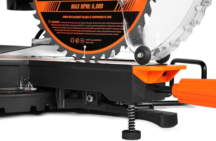 WEN MM1015 15-Amp 10-Inch Dual Bevel Sliding Compound Miter Saw with LED Cutline Multi-color
