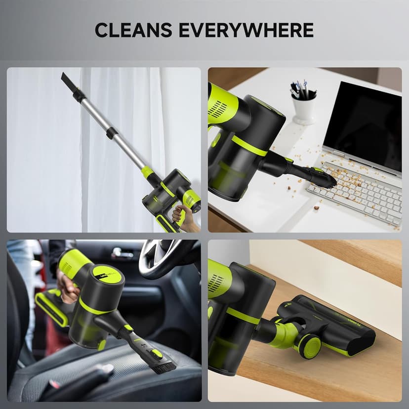 UNINELL HOME Cordless Vacuum Cleaner, 45Kpa 55 Mins Vacuum Cleaners for Home, Vacuum Cleaner Self-Standing, Anti-Tangle Stick Vacuum, Lightweight, Wall Mount Charging Vacuum for Pet Hair,Carpet,Floor