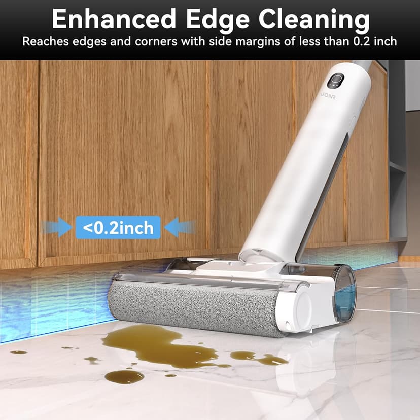 JONR S20 Pro Cordless Wet Dry Vacuum Cleaner, 180°Lay-Flat Design, Lightweight Vacuum Mop with Self-Cleaning, Self-Drying and Edge Cleaning, Floor Cleaner for Tiles and Hard Floors