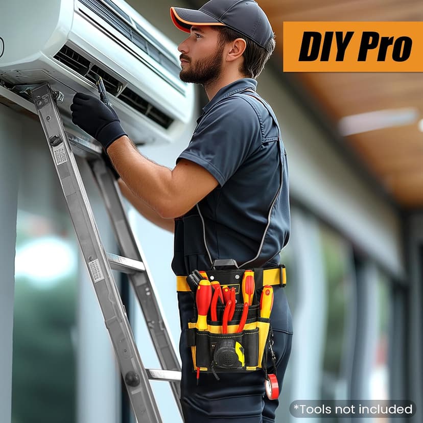 Tool Pouches, Tool Belt Pouch, Electrician Tool Pouch, Quickly Attach & Release Tool Belt Pouch with Clip, Tool Bag Multi-Pocket, Heavy Duty Tool Pouches for Carpenters & Home Improvement