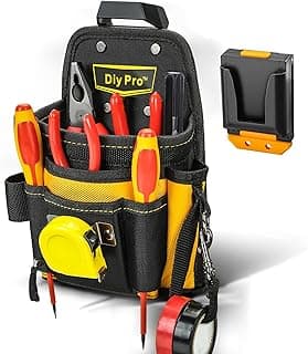 Tool Pouches, Tool Belt Pouch, Electrician Tool Pouch, Quickly Attach & Release Tool Belt Pouch with Clip, Tool Bag Multi-Pocket, Heavy Duty Tool Pouches for Carpenters & Home Improvement