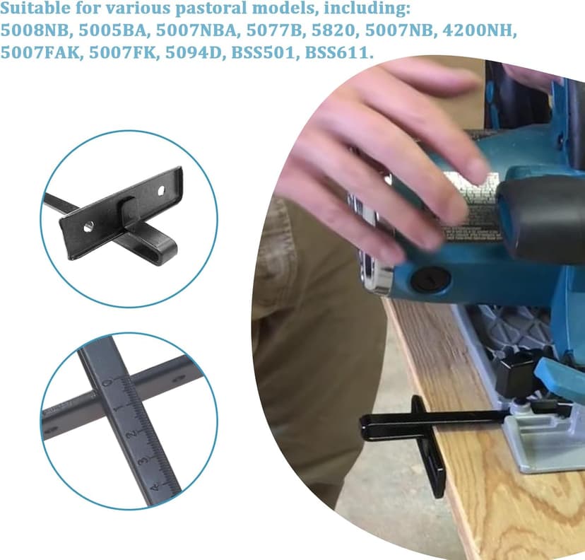 164095-8 Circular Saw Guide Rip Fence Kit Fits for Makita Circular Saws BSS500,BSS501,5704R-2PACK