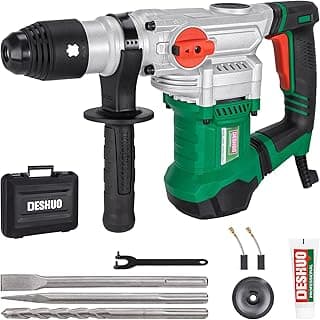 1-1/2" SDS-Max Heavy Duty Rotary Hammer Drill,12.5 Amp 3 Functions Corded Vibration Control Demolition Rotomartillo with Safety Clutch for Concrete,Includes 1 Drill Bits,2 Chisels,Carrying Case