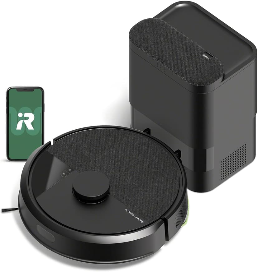 Roomba 105 Vac Robot Vacuum + AutoEmpty Dock - Self-Empties for 75 Days, Easy to use, Intense Power-Lifting Suction, LiDAR Navigation, Multi-Surface Cleaning, Cleans in Neat Rows, Works with Alexa