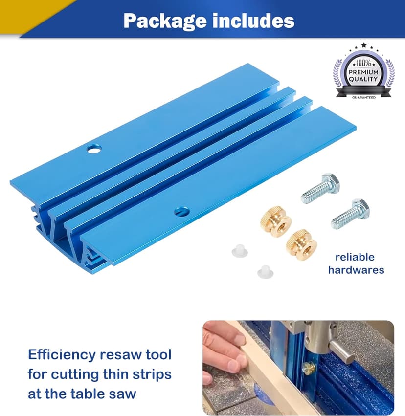 KMS7214 Resaw Guide 7" (178mm) Bolt-On Band Saw Fence Accessories, for 14" bandsaw Thin Cutting Strong Helper