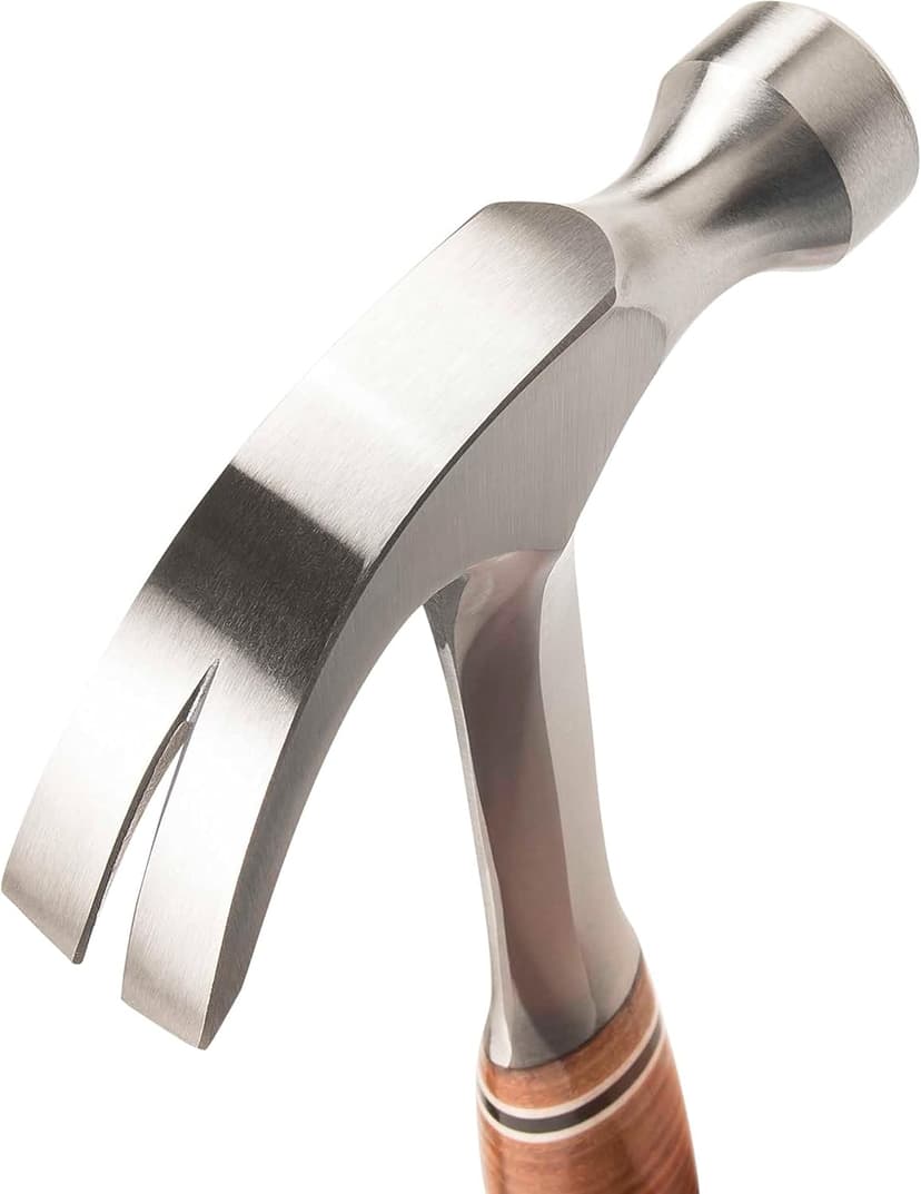 ESTWING Hammer - 16 oz Curved Claw with Smooth Face & Genuine Leather Grip - E16C