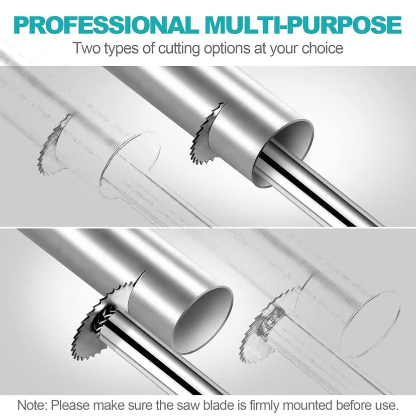 PVC Pipe Inside Cutter(4Pcs Saw Blades) with 1/4" Hex Shank,Plumbing Inside Cutter Internal Plastic ABS Pipe Cutter,1-1/4" & 1-3/4" Or Larger Diameter